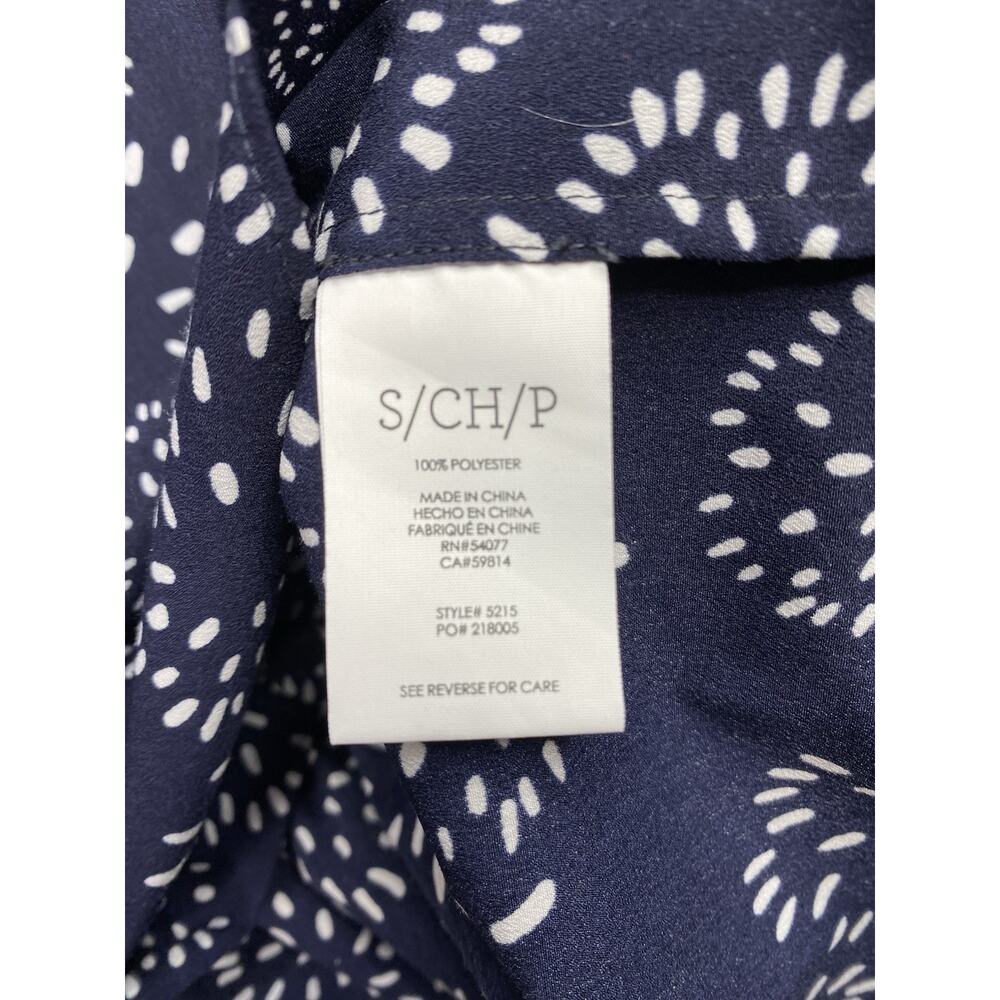 Cabi Top Womens S Sleeveless Button Up Blue Geometric Floral Mod Retro Boho - Picture 6 of 10